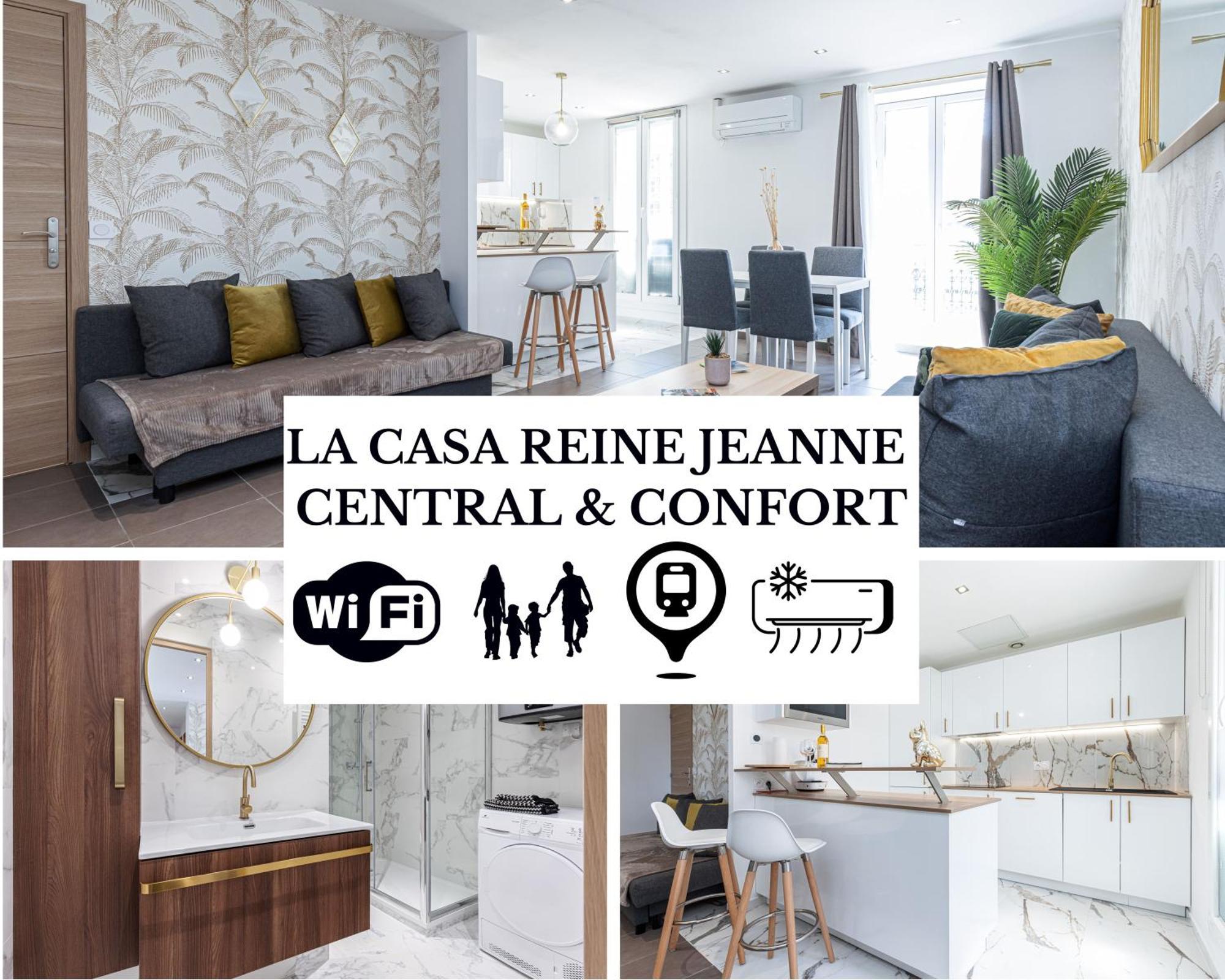 La Casa Reine Jeanne- Central Pres De La Gare - Wifi - Parking - Neuf Et Confort Ница Екстериор снимка